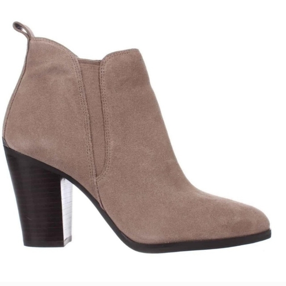 Michael Kors Brandy Suede Elastic Side Panels ~4" Heel Sz 11 Ankle Bootie - Picture 1 of 12